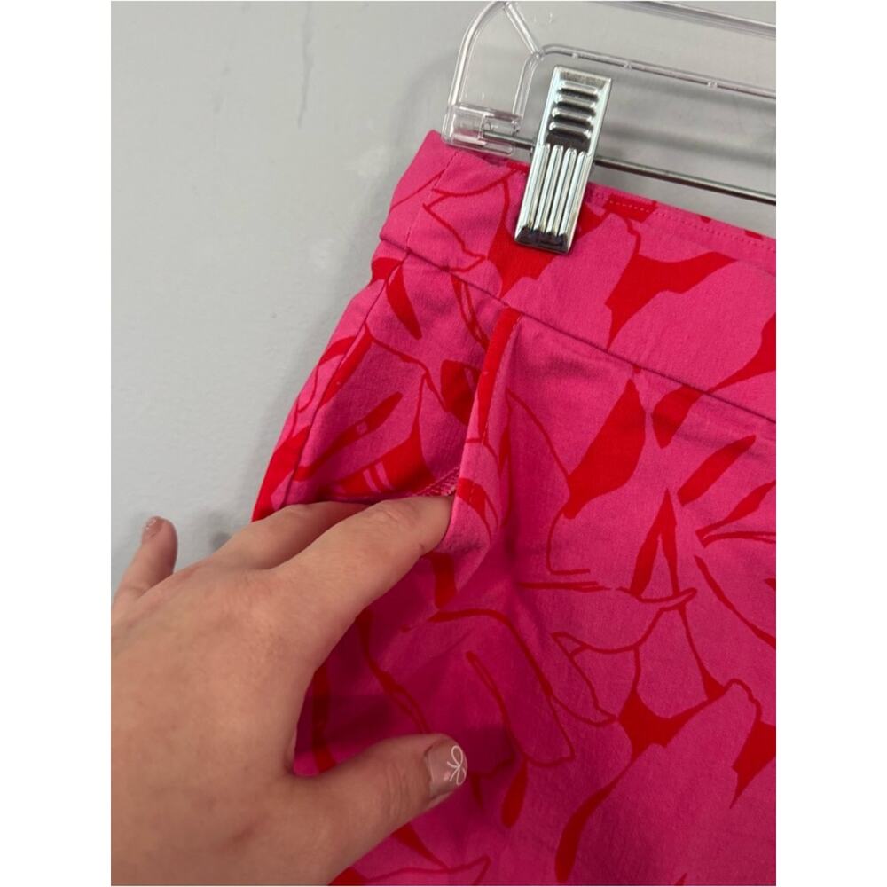 Rafaella Bright Pink & Red Tropical Floral Skirt Skort Women’s Size Medium - Picture 3 of 7
